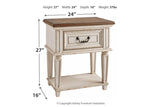 Realyn Chipped White Nightstand