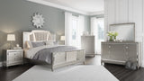 Chevanna Platinum LED Upholstered Panel Bedroom Set