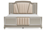 Chevanna Platinum King Upholstered Panel Bed