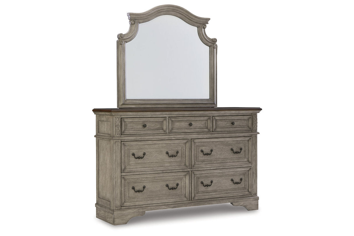 Lodenbay Antique Gray/Brown Dresser and Mirror