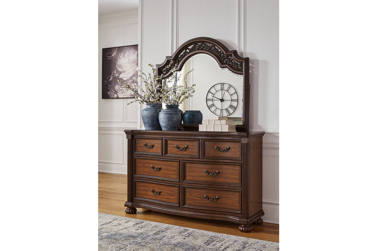 Lavinton Brown Dresser and Mirror