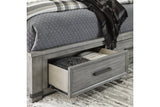 Russelyn Gray King Storage Bed