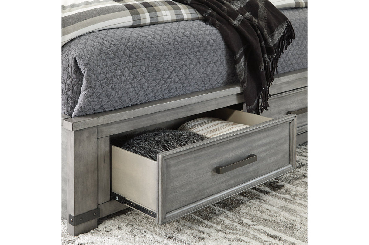 Russelyn Gray California King Storage Bed