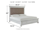 Kanwyn Whitewash California King Panel Bed