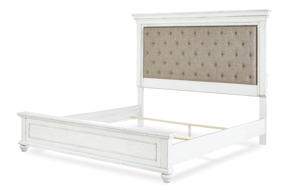 Kanwyn Whitewash California King Panel Bed