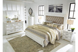 Kanwyn Whitewash California King Panel Bed