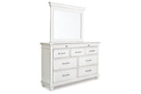 Kanwyn Whitewash Dresser and Mirror