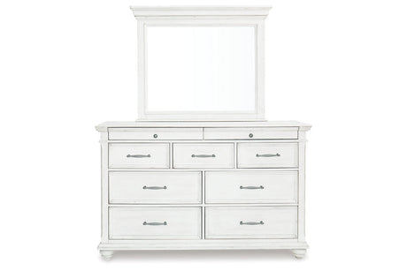 Kanwyn Whitewash Dresser and Mirror