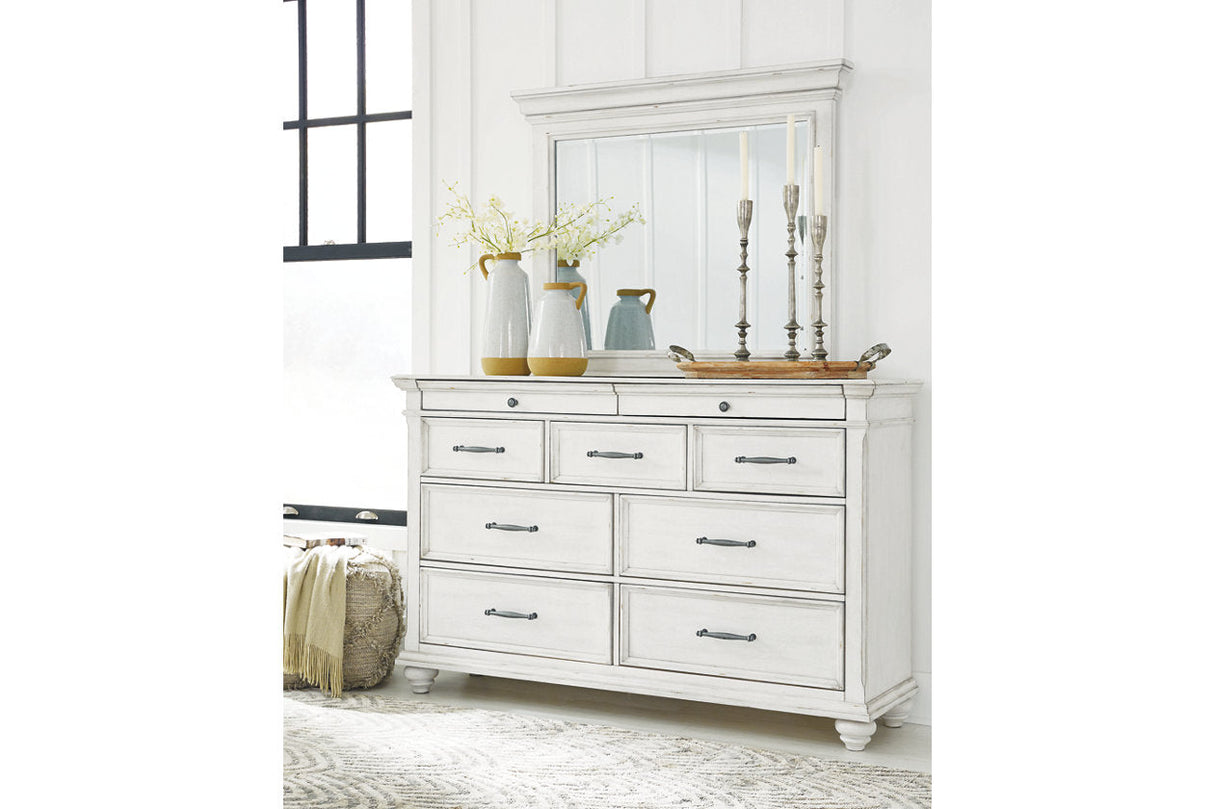 Kanwyn Whitewash Dresser and Mirror