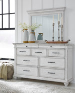 Kanwyn Whitewash Bedroom Mirror (Mirror Only)