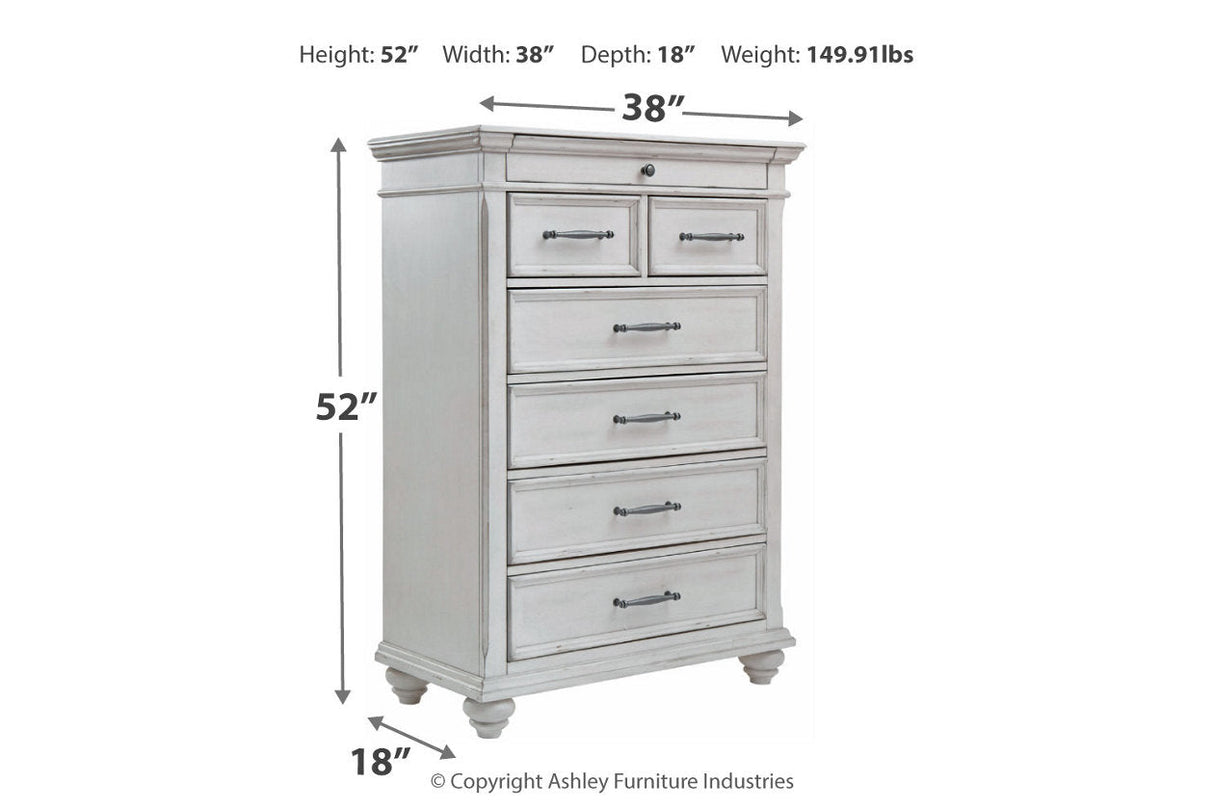 Kanwyn Whitewash Chest of Drawers