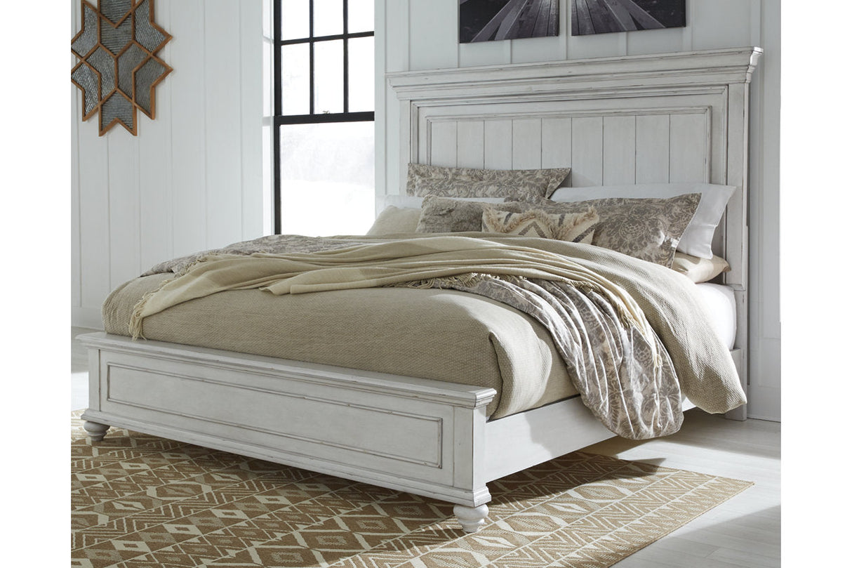 Kanwyn Whitewash Queen Panel Bed