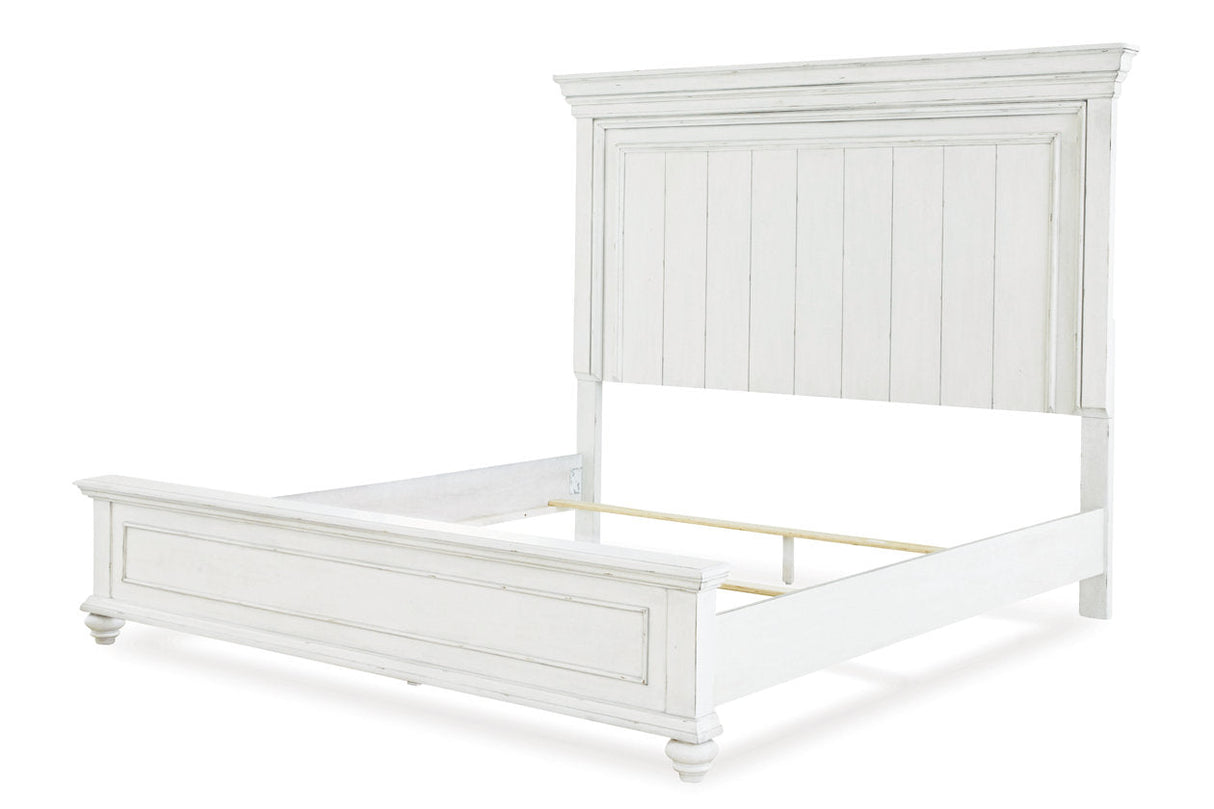 Kanwyn Whitewash California King Panel Bed