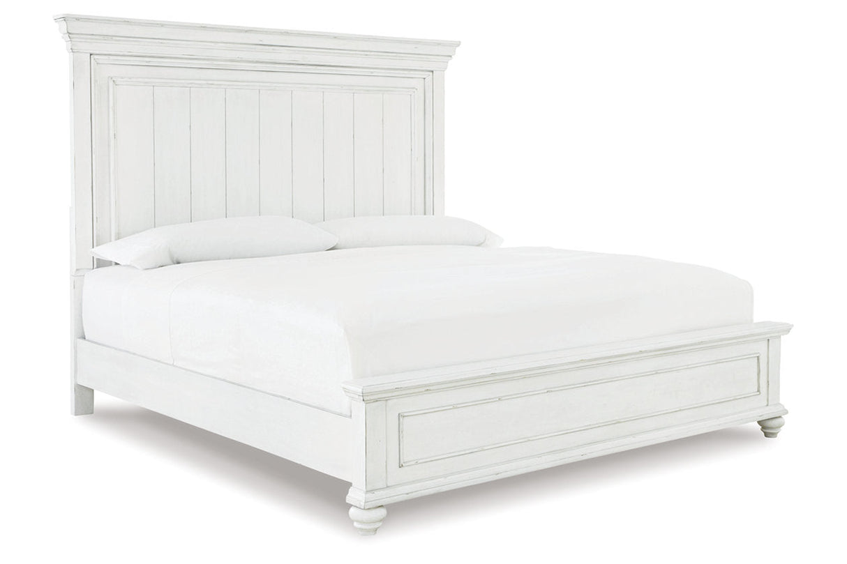 Kanwyn Whitewash California King Panel Bed