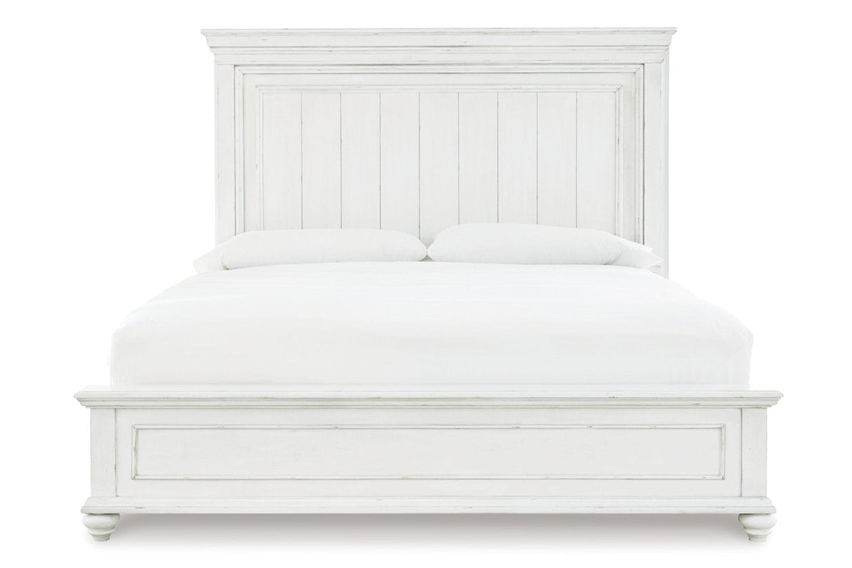 Kanwyn Whitewash California King Panel Bed