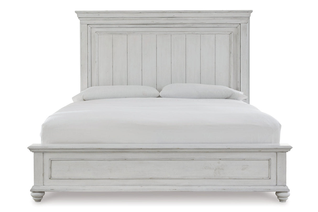 Kanwyn Whitewash King Panel Bed