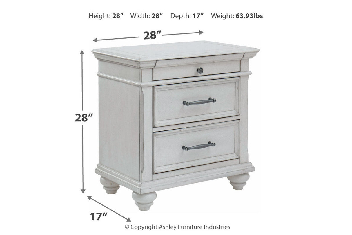 Kanwyn Whitewash Nightstand