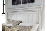 Kanwyn Whitewash King Panel Bed with Storage Bench