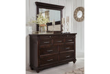 Brynhurst Dark Brown Bedroom Mirror (Mirror Only)