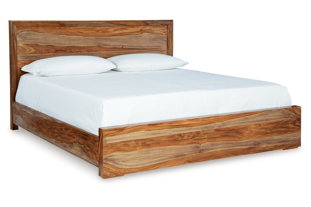 Dressonni Brown California King Panel Bed