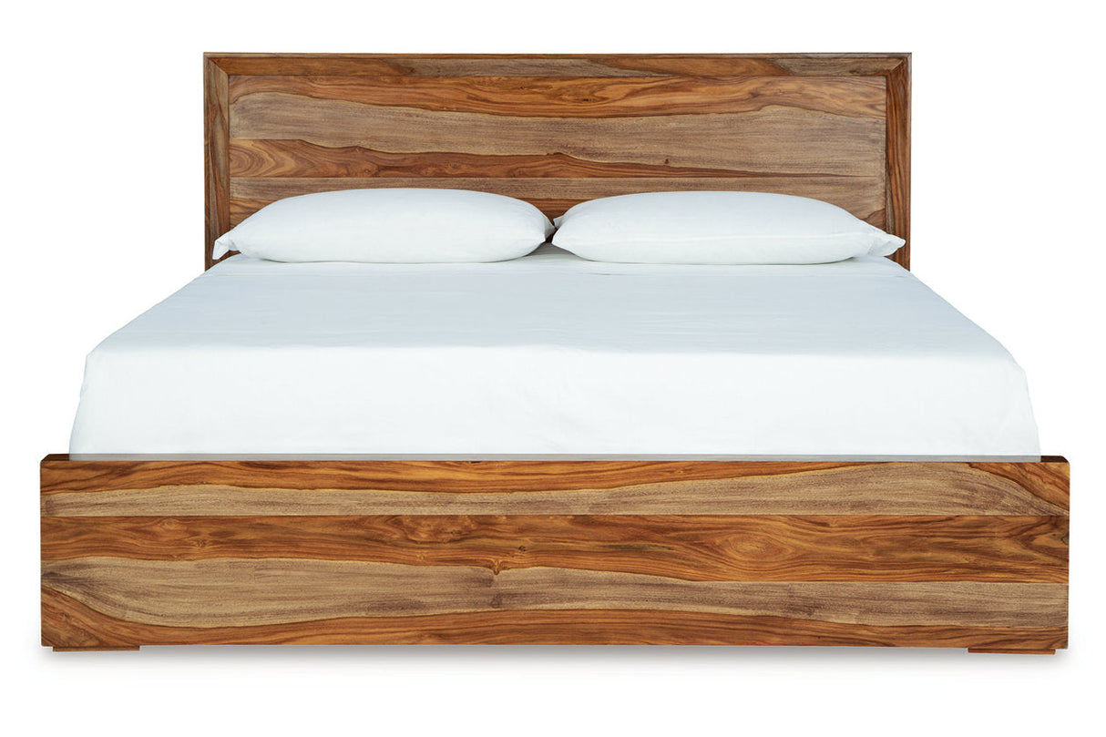 Dressonni Brown Queen Panel Bed