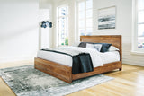 Dressonni Brown Queen Panel Bed