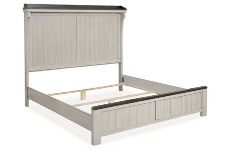 Darborn Gray/Brown California King Panel Bed