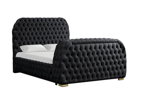 Royal Black King Platform Bed by New Era Innovations at Eve Furniture