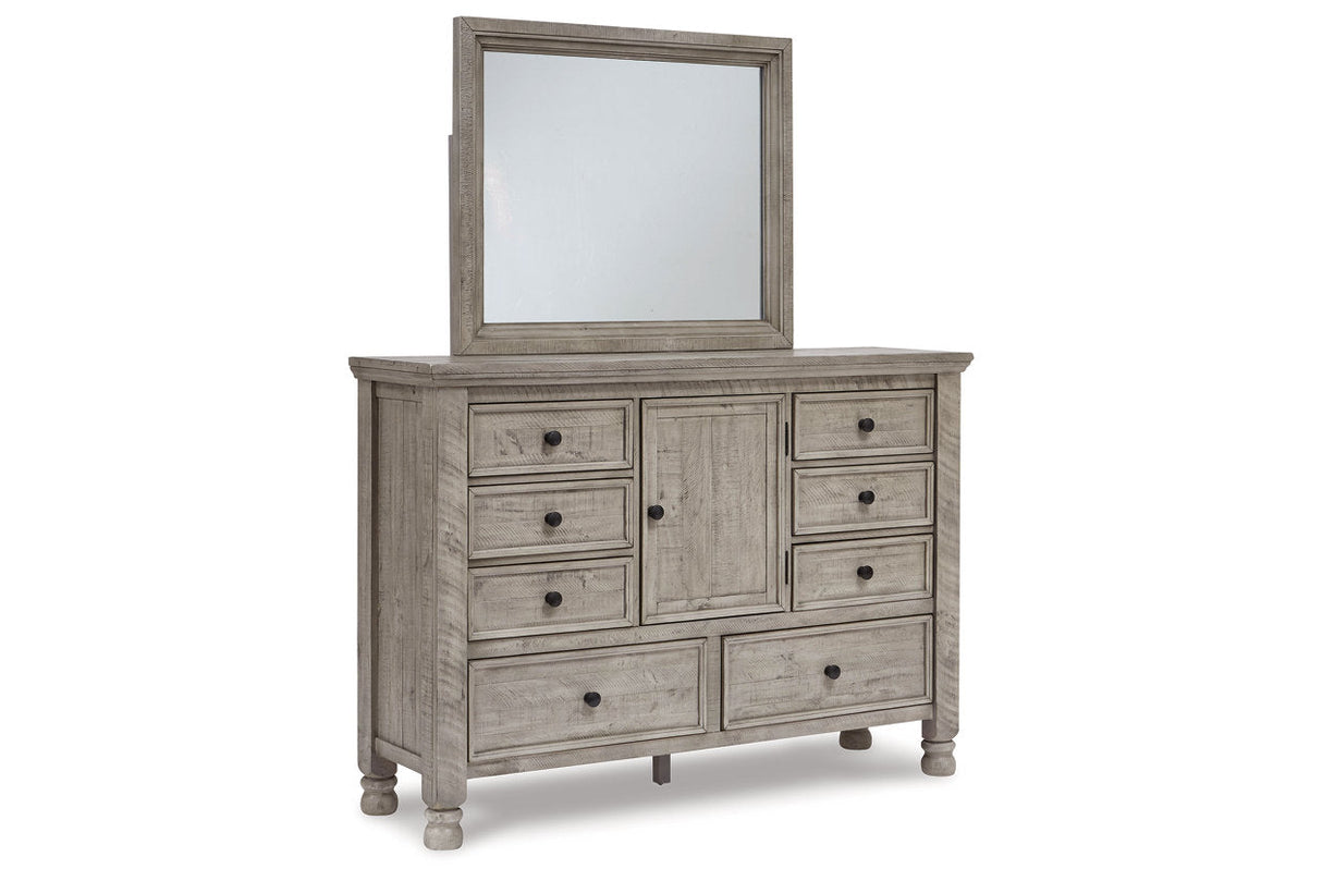 Harrastone Gray Dresser and Mirror