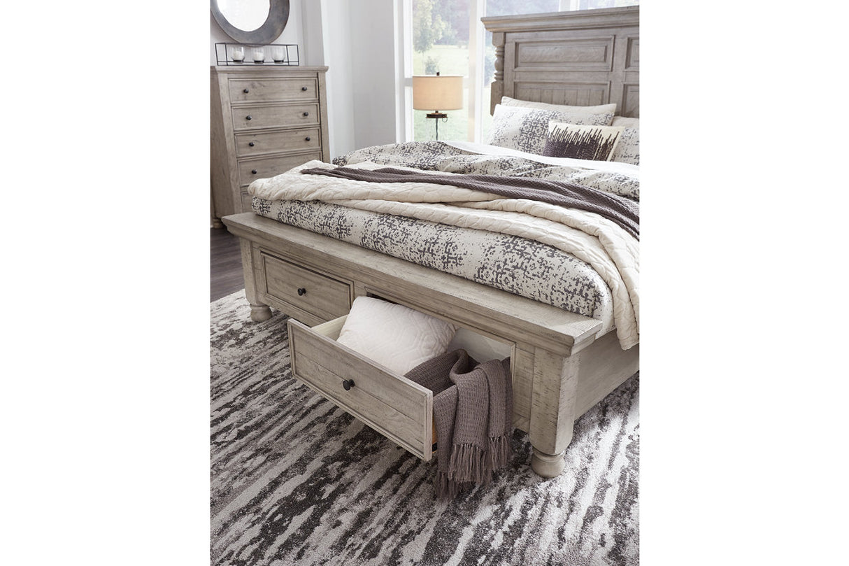 Harrastone Gray Queen Panel Bed