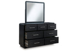 Rowanbeck Black Dresser and Mirror