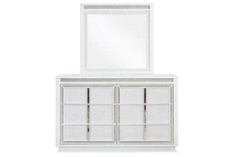 Chalanna White Dresser and Mirror