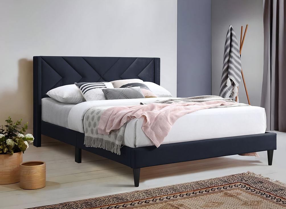 Dona Black Queen Platform Bed by New Era Innovations at Eve Furniture