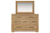 Galliden Light Brown Dresser and Mirror