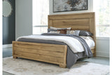 Galliden Light Brown King Panel Bed