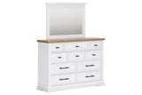 Ashbryn White/Natural Dresser and Mirror