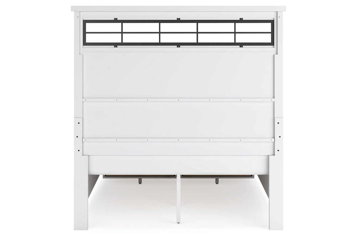 Ashbryn White/Natural Queen Platform Storage Bed