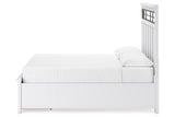 Ashbryn White/Natural California King Panel Storage Bed