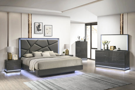 Lily Grey Platform Bedroom Set by New Era Innovations at Eve Furniture