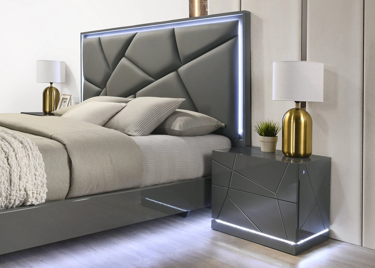 Lily Grey Platform Bedroom Set by New Era Innovations at Eve Furniture