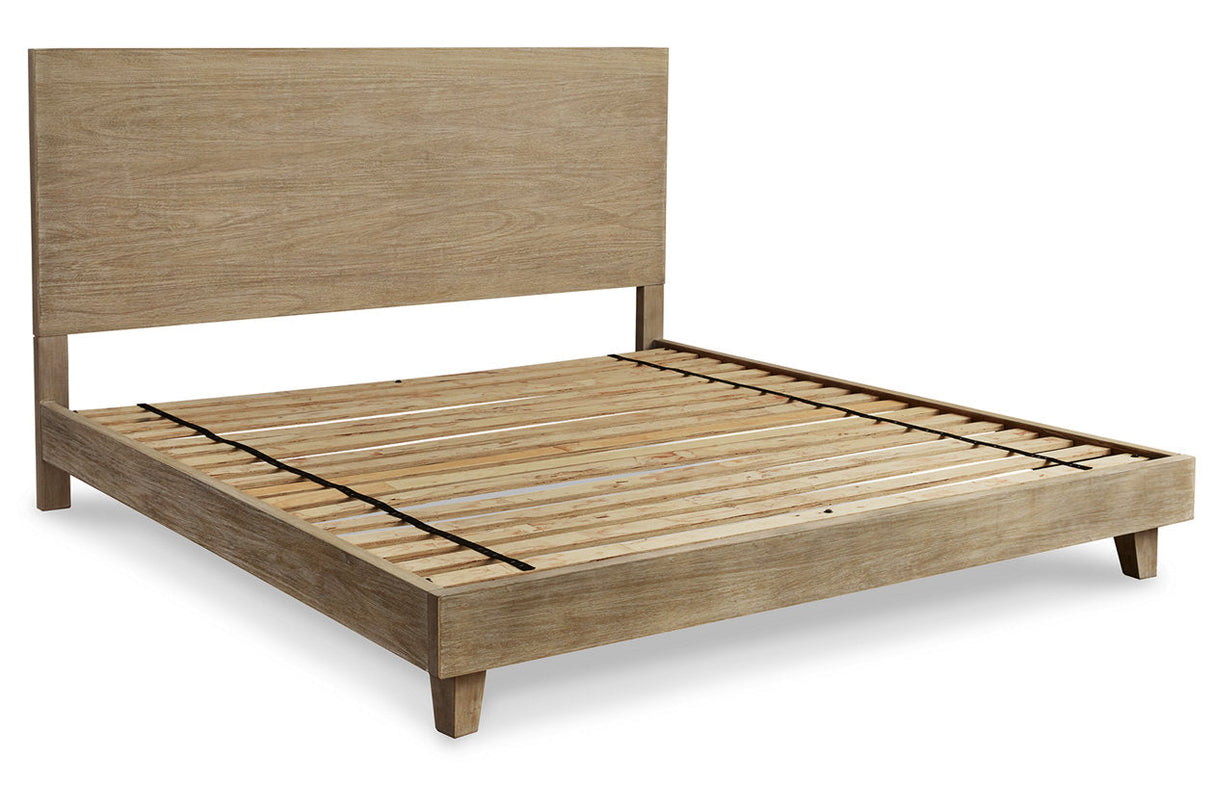 Michelia Bisque King Panel Bed