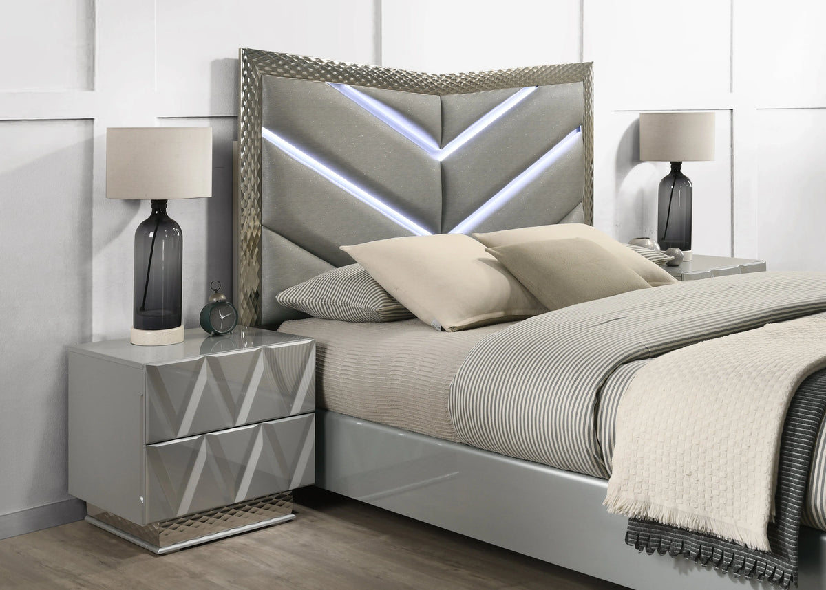 Vera Grey Platform Bedroom Set by New Era Innovations at Eve Furniture