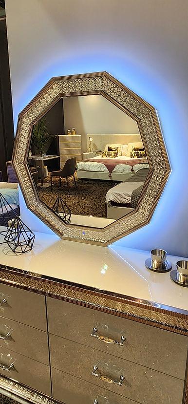 Dubai Metallic Silver Bedroom Set by New Era Innovations at Eve Furniture