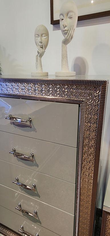 Dubai Metallic Silver Bedroom Set by New Era Innovations at Eve Furniture