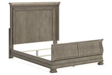 Lexorne Gray Queen Sleigh Bed