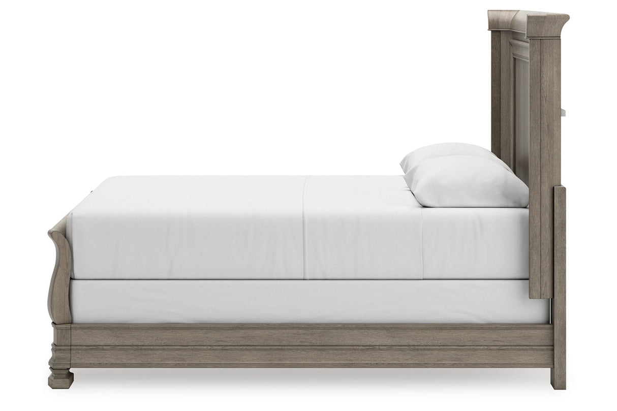 Lexorne Gray Queen Sleigh Bed