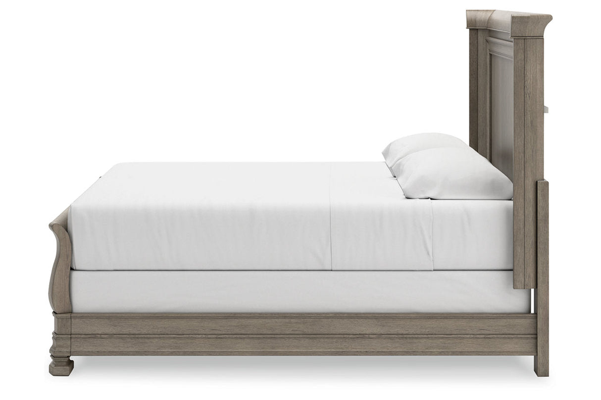 Lexorne Gray King Sleigh Bed