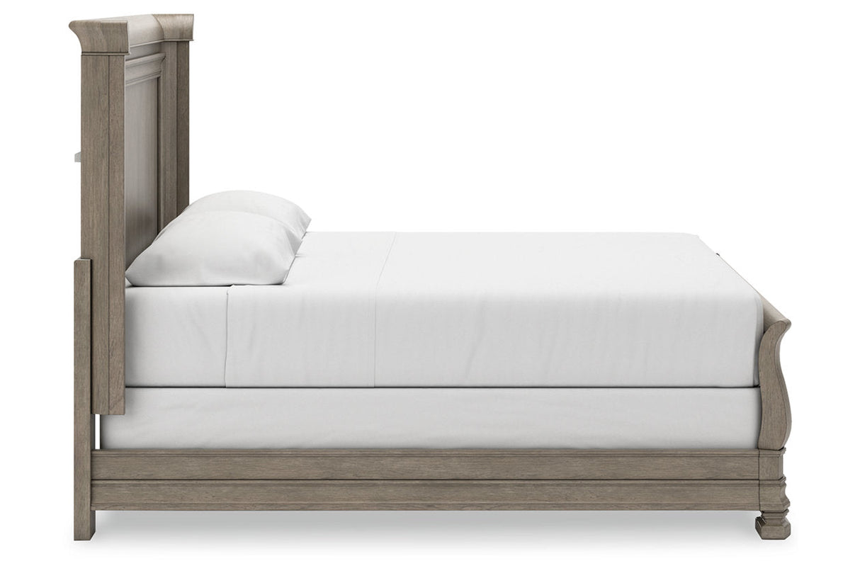 Lexorne Gray California King Sleigh Bed