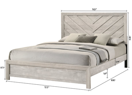 Valor Beige King Panel Bed by Crown Mark at Eve Furniture