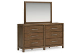 Cabalynn Light Brown Dresser and Mirror